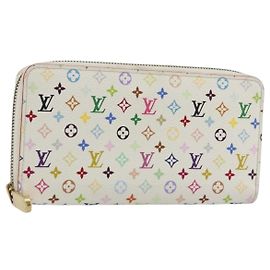 LOUIS VUITTON Monogram Multicolor Zippy Wallet White M60241 LV Other