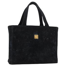 Gianni Versace Sac à main Daim Noir Or Autre