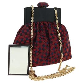 BOTTEGA VENETA INTRECCIATO Chain Shoulder Bag Nylon Multicolor Gold Altro