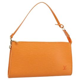 LOUIS VUITTON Epi Pochette Accessoires Orange Mandarin M5294H LV Other