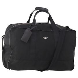 PRADA Boston Bag Nylon 2way Black Silver Altro