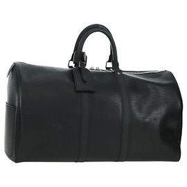 LOUIS VUITTON Epi Keepall 45 Boston Bag Black M42972 LV Autre