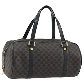 Céline CELINE Macadam Canvas Mini Boston Bag PVC Black Gold Altro
