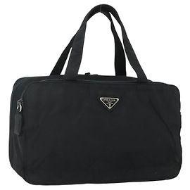 PRADA Sac à main Nylon Black Silver Autre