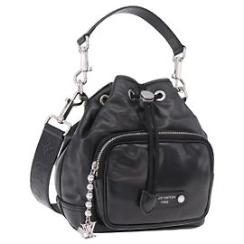 LOUIS VUITTON Noe Cargo Shoulder Bag Leather Black M13985 LV Altro