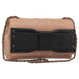 Chloé Chloe Chain June Shoulder Bag Leather Pink Gold Altro