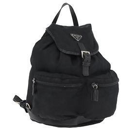 PRADA Sac à dos Nylon Black Silver Autre