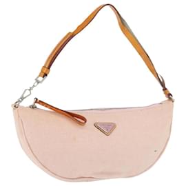 PRADA Accessory Pouch Canvas Pink Silver Other