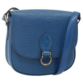 LOUIS VUITTON Epi Saint Cloud PM Bolsa de Ombro Azul M52195 LV Outro