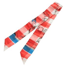 Hermès HERMES Twilly Scarf Silk Red Andere