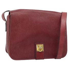 Céline CELINE Shoulder Bag Leather Bordeaux Gold Altro