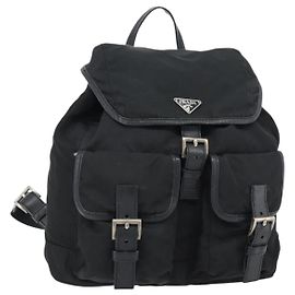 PRADA Backpack Nylon Black Silver Altro