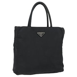 PRADA Bolsa de Mão Nylon Black Silver Outro
