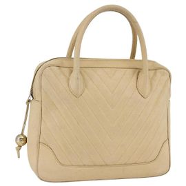 Bolsa de mão CHANEL em couro Caviar Cream Gold CC Outro