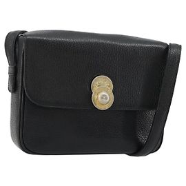 Céline CELINE Bolsa de ombro em couro preto e dourado Outro