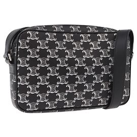 Céline CELINE Macadam Canvas Shoulder Bag PVC Black Silver Altro