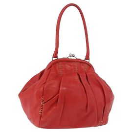 Miu Miu Handtasche Leder Rot Silber Andere