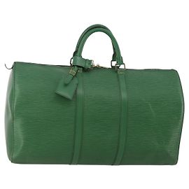LOUIS VUITTON Epi Keepall 50 Boston Bag Green M42964 LV Autre