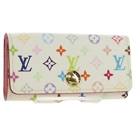 LOUIS VUITTON Monogram Multicolor Multicles 4 Schlüsseletui Weiß M93731 Andere