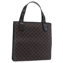 Céline CELINE Sac à main Macadam PVC Cuir Noir Or Autre