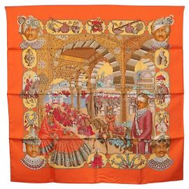 Hermès HERMES Lenço Carre 90
MAHARAJAS
Seda Laranja Outro