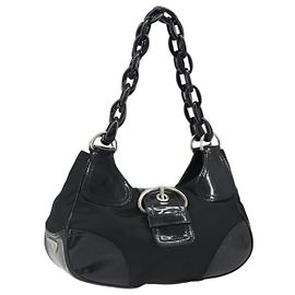 PRADA Shoulder Bag Nylon Black Altro