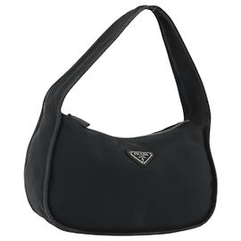 PRADA Sac à épaule Nylon Black Silver Autre