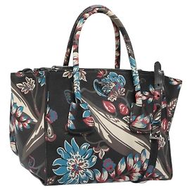 PRADA Hand Bag Saffiano leather 2way Black Silver Altro