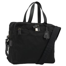 PRADA Handtasche Nylon 2way Schwarz Silber Andere