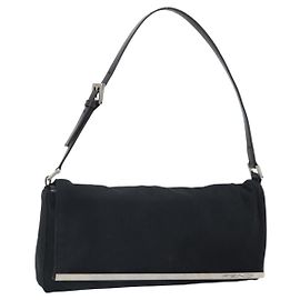 FENDI Shoulder Bag Cotton Black Silver Altro