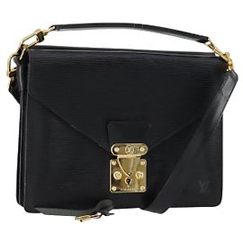LOUIS VUITTON Epi Biface Clutch Bag Black M52322 LV Andere