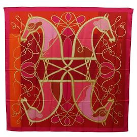 Hermès HERMES Lenço Carre 140
Coup de Fouet
Seda Rosa Outro