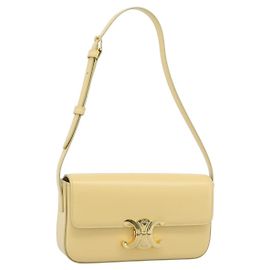 Céline CELINE Triomphe Shoulder Bag Leather Ivory Gold Altro