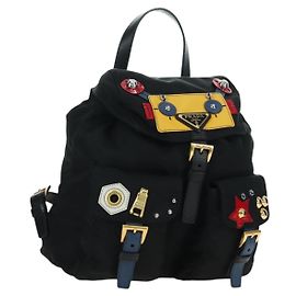 PRADA Robot Rucksack Nylon Black Silver Andere