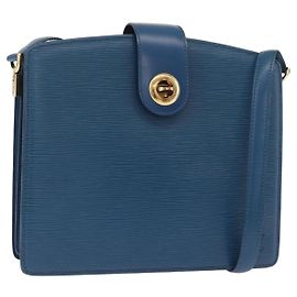 LOUIS VUITTON Bolsa de Ombro Capuchin Epi Azul M52345 LV Outro