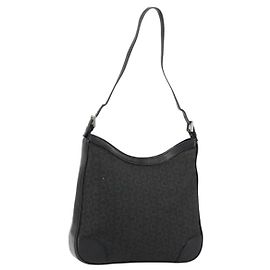 Céline CELINE C Macadam Canvas Shoulder Bag Black Silver Altro