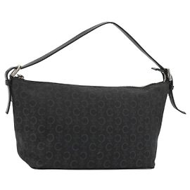 Céline CELINE C Macadam Canvas Shoulder Bag Black Silver Altro