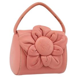 Sac à main LOEWE en cuir rose or Autre