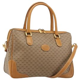 GUCCI Sac à main Micro GG Supreme PVC Beige Or 002 104 0033 Autre