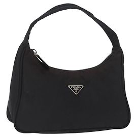 PRADA Hand Bag Nylon Black Other