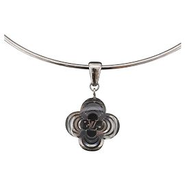 LOUIS VUITTON Corie Arafoli Choker metal Silver LV Otro