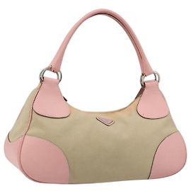 PRADA Sac à main Canvas Beige Silver Autre