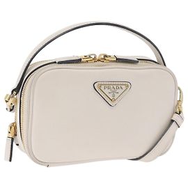 PRADA Handtasche Leder 2way White Gold Andere