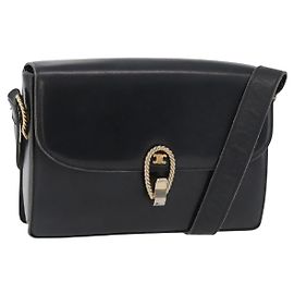 Céline CELINE Shoulder Bag Leather Black Gold Altro