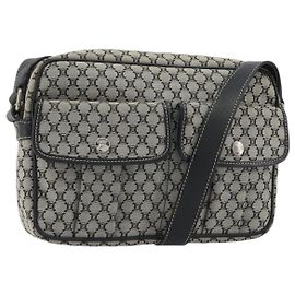Céline CELINE Macadam Canvas Shoulder Bag Navy Silver Altro