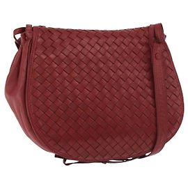 BOTTEGA VENETA INTRECCIATO Shoulder Bag Leather Red Altro
