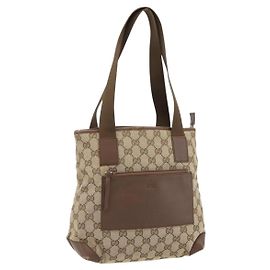 GUCCI GG Canvas Tote Bag Beige Silber 019 0402 Andere