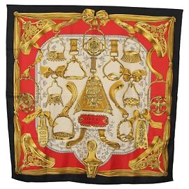Hermès HERMES Carre 90 Pañuelo ETRIERS Seda Gold Otro
