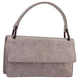PRADA Handtasche Leder Lila Silber Andere