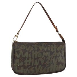 LOUIS VUITTON Monogram graffiti Pochette Pouch Khaki M92191 LV Autre